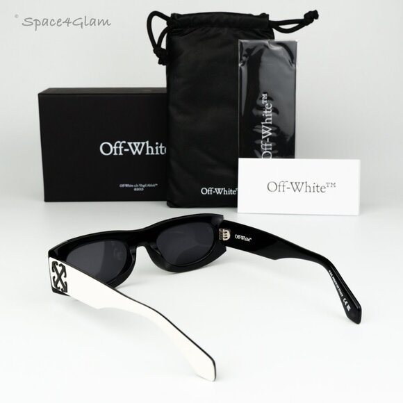 Off-White Women Sunglasses White Black Grey Oval OERI13O ORLANDO 0107 BRAND NEW main image 8